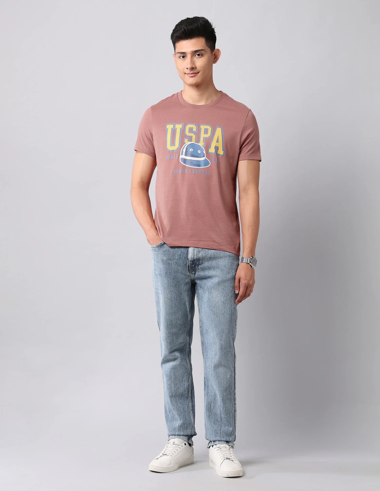 Brand Printed Muscle Fit T-Shirt - Image 3