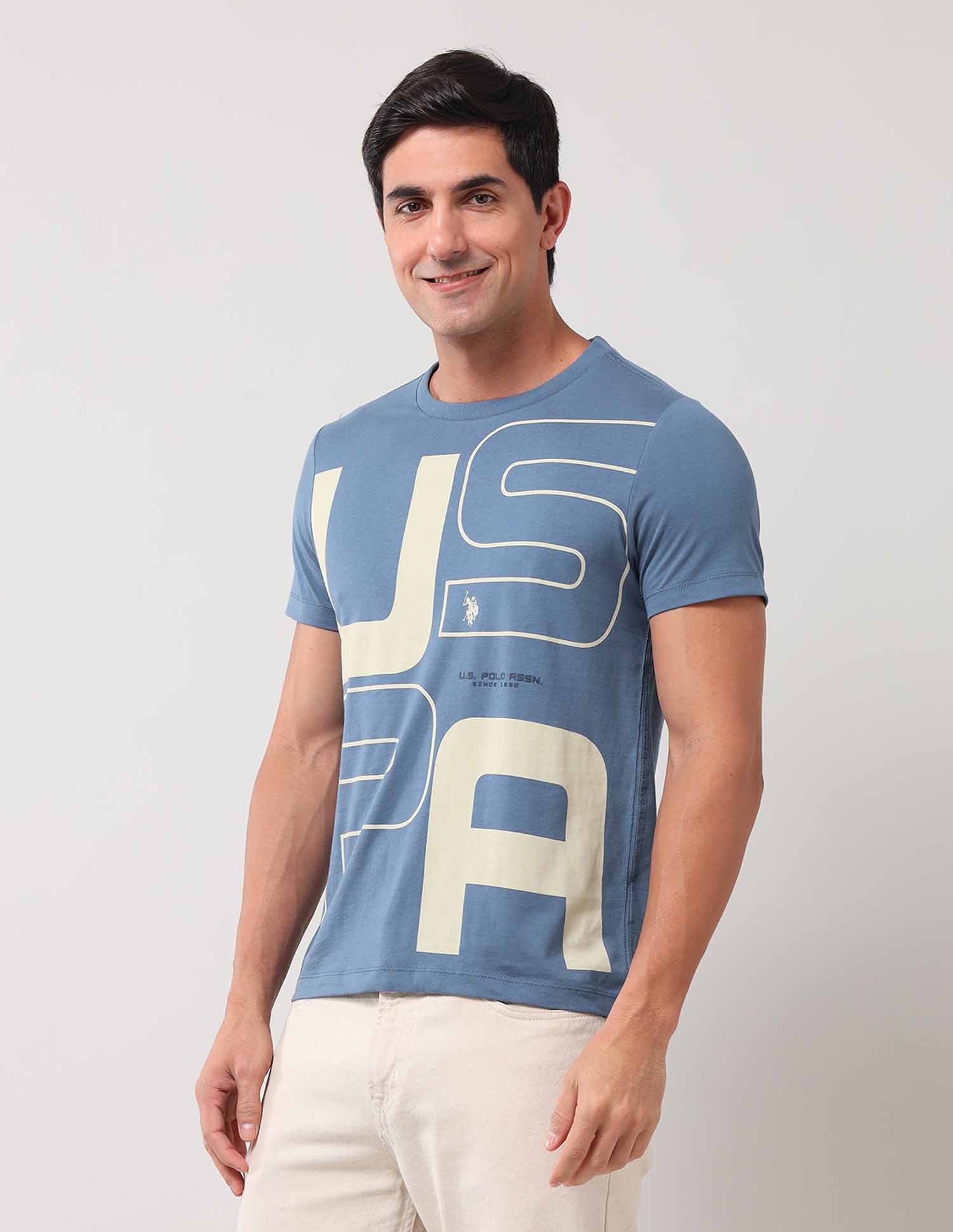 Brand Printed Muscle Fit T-Shirt - Image 4