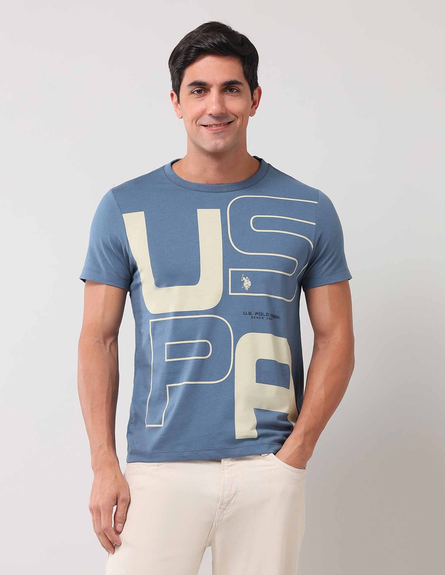 Brand Printed Muscle Fit T-Shirt - Image 6