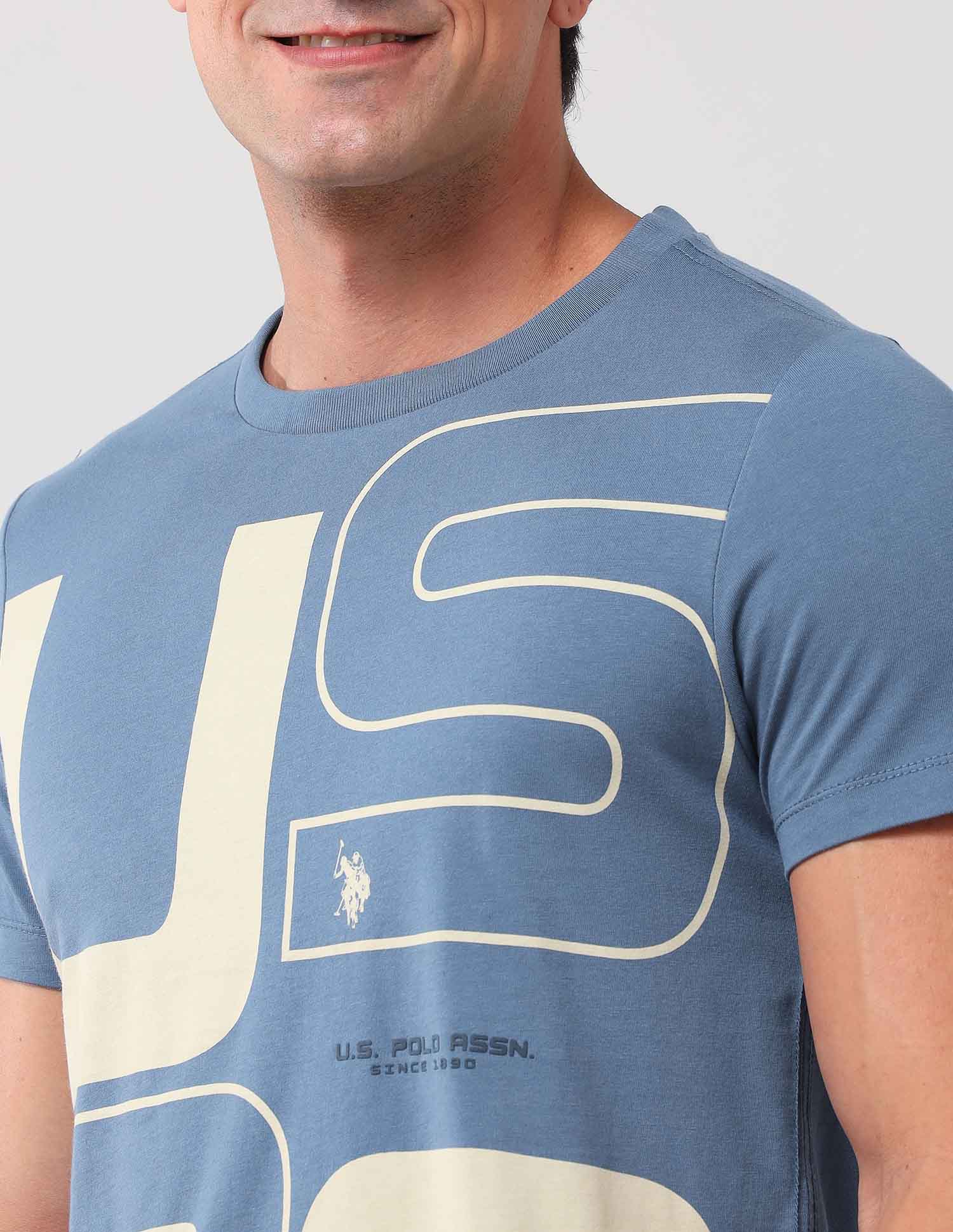 Brand Printed Muscle Fit T-Shirt - Image 7