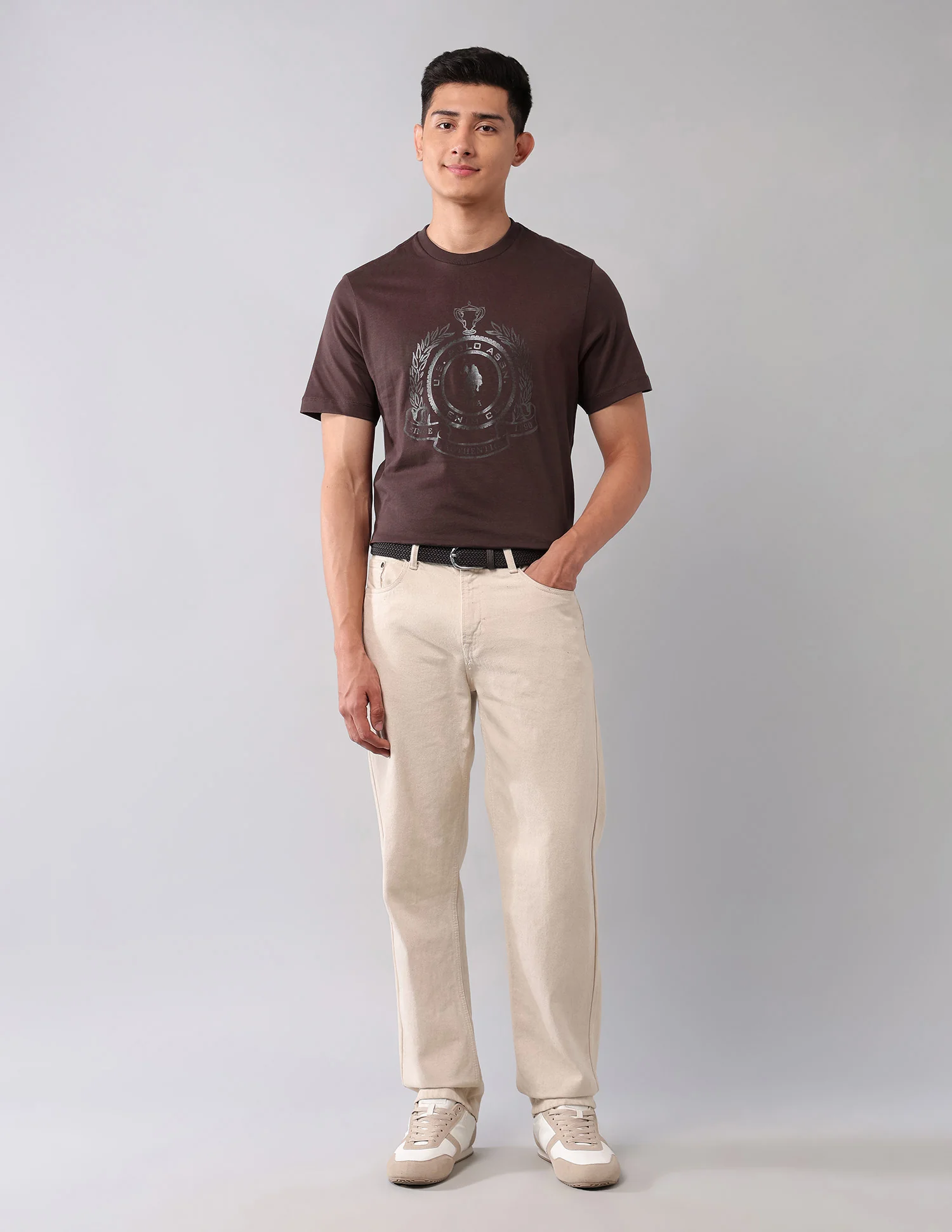 Brand Printed Muscle Fit T-Shirt - Image 3
