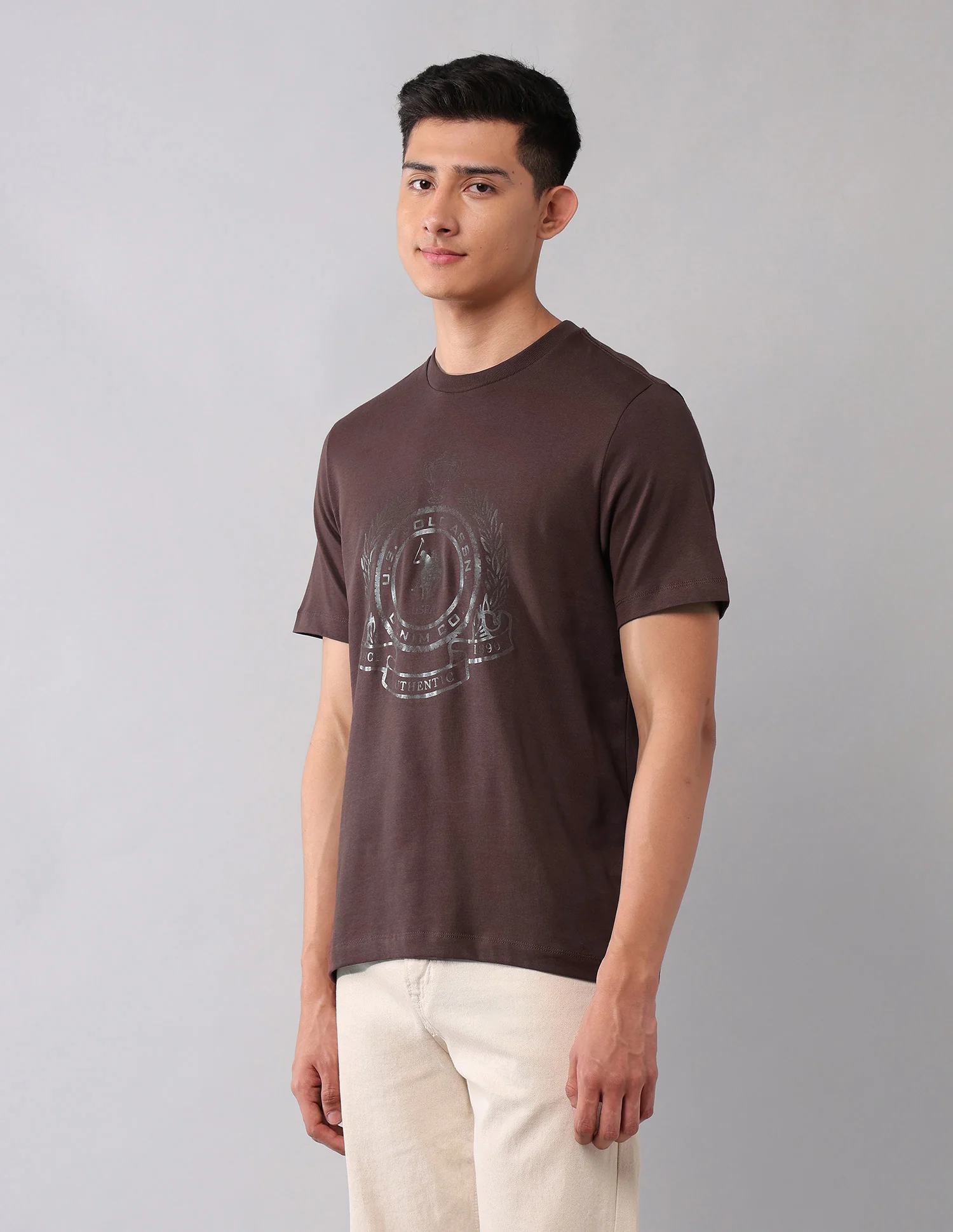 Brand Printed Muscle Fit T-Shirt - Image 4