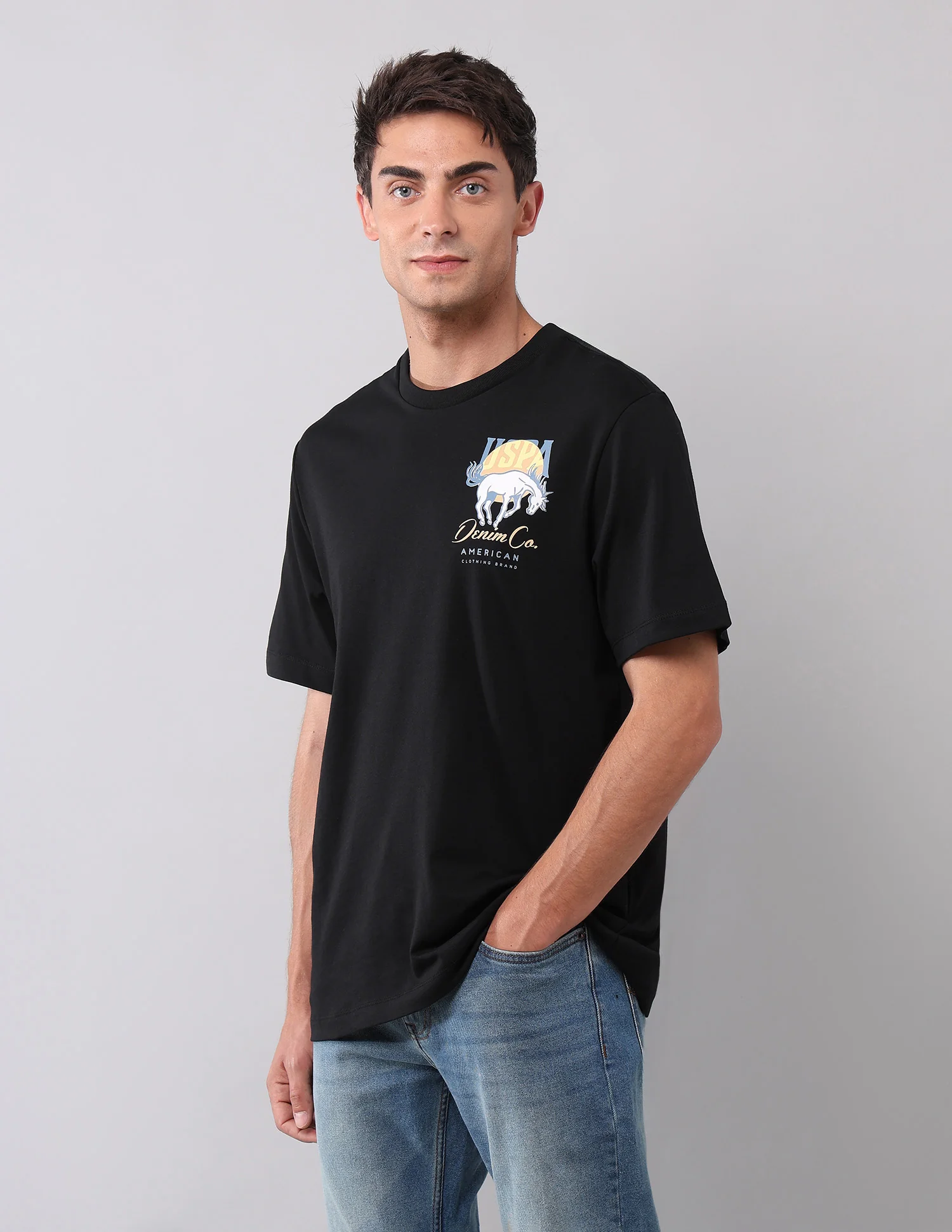 Brand Printed Muscle Fit T-Shirt - Image 4