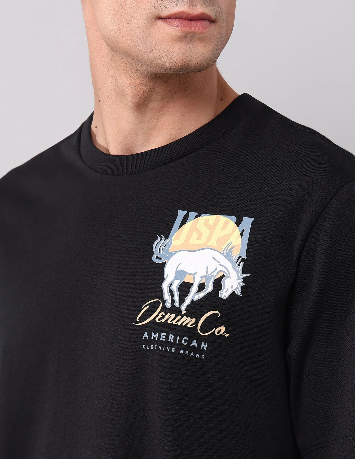 Brand Printed Muscle Fit T-Shirt - Image 7