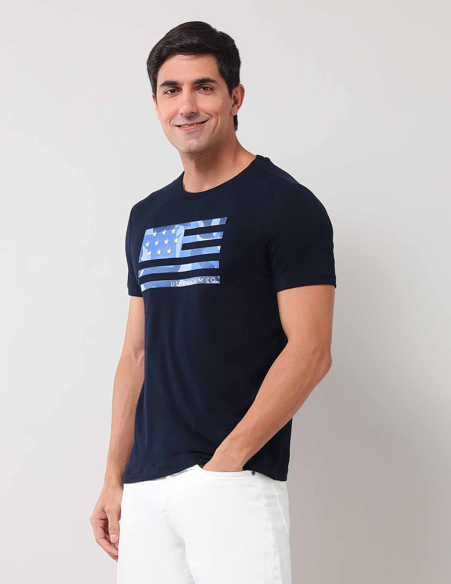 Brand Printed Muscle Fit T-Shirt - Image 4