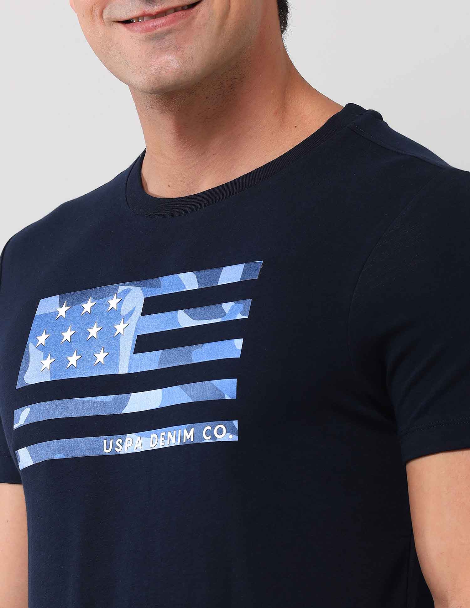 Brand Printed Muscle Fit T-Shirt - Image 7