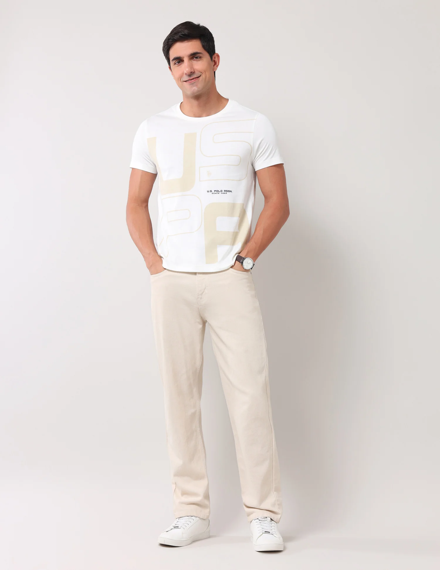 Brand Printed Muscle Fit T-Shirt - Image 3