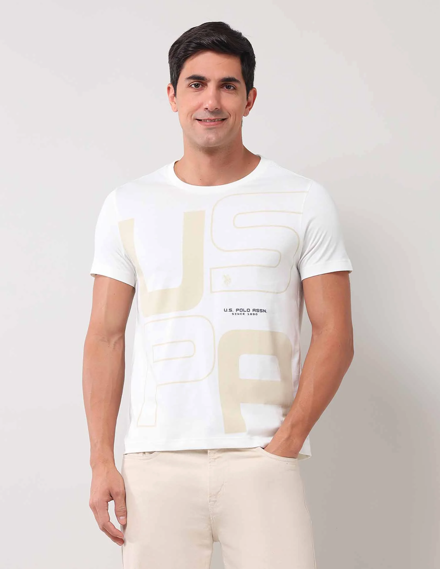 Brand Printed Muscle Fit T-Shirt - Image 6