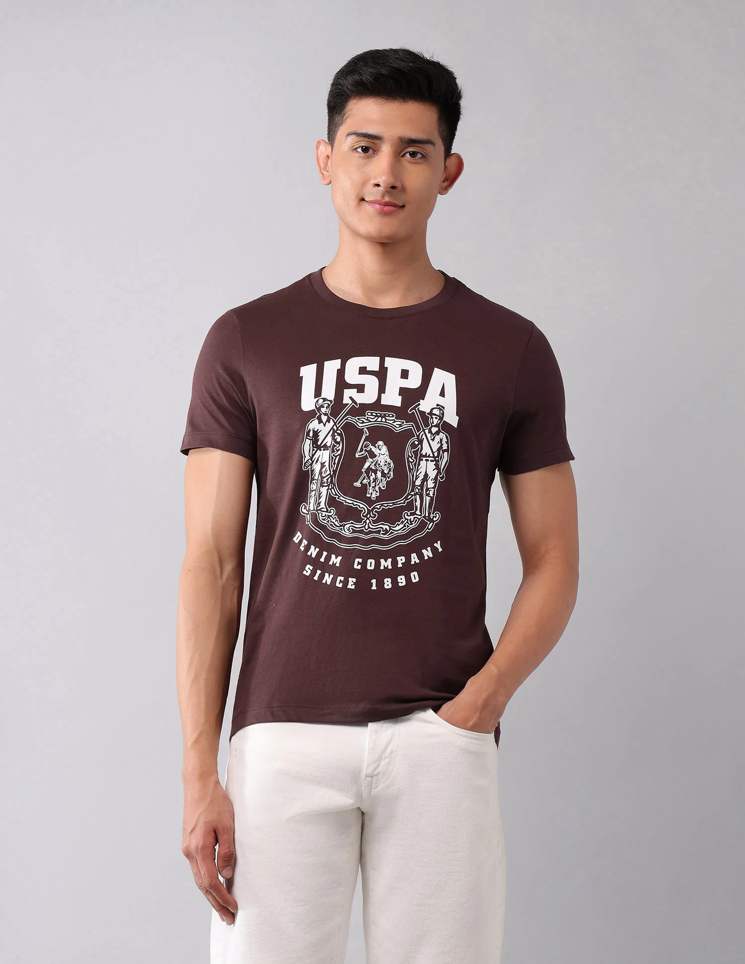 Brand Printed Muscle Fit T-Shirt - Image 6