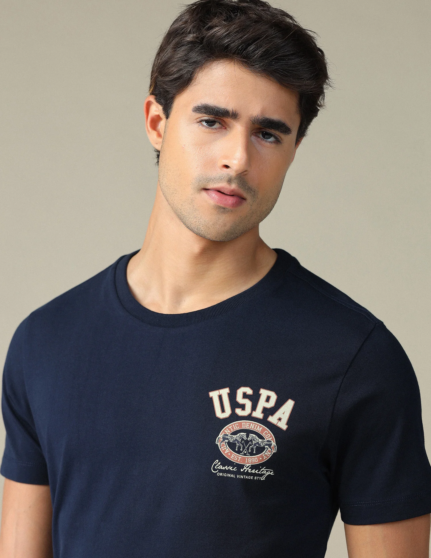 Brand Printed Muscle Fit T-Shirt - Image 7