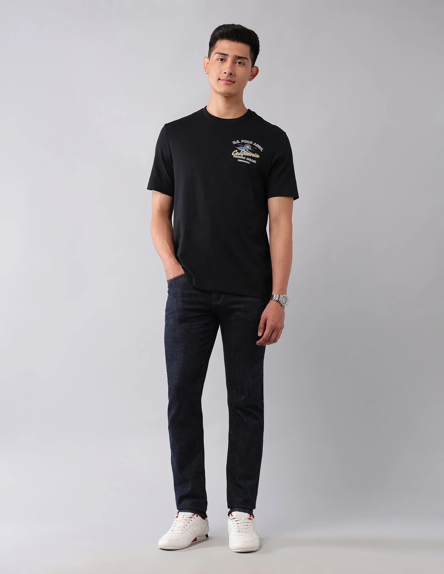 Brand Printed Muscle Fit T-Shirt - Image 3