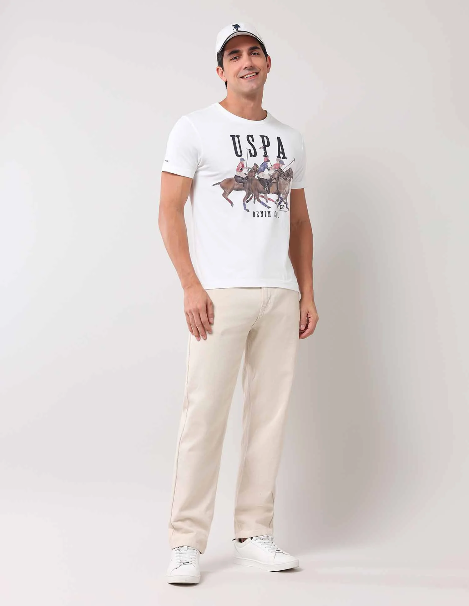 Brand Printed Muscle Fit T-Shirt - Image 3