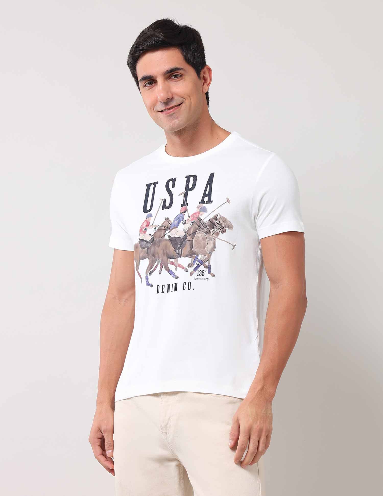 Brand Printed Muscle Fit T-Shirt - Image 4