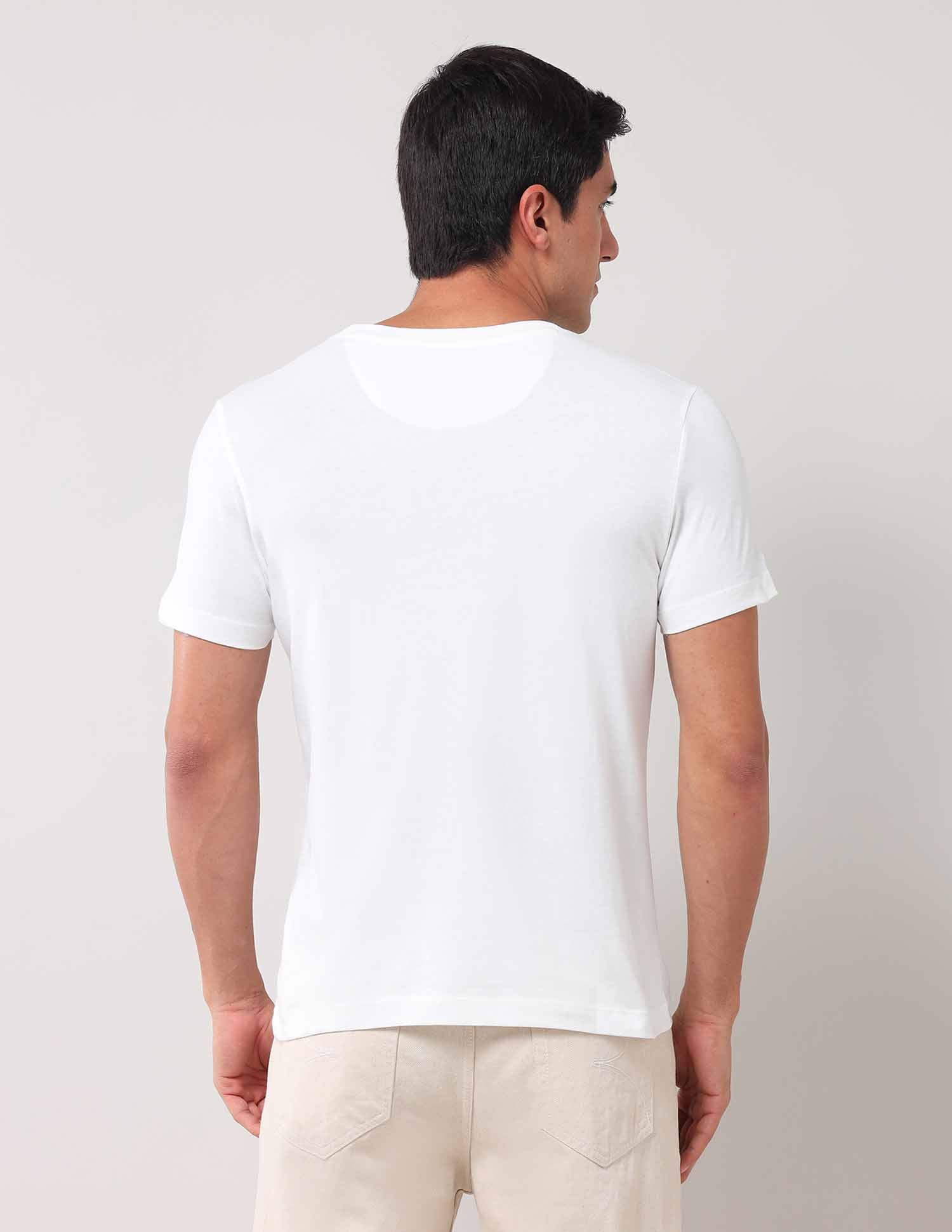 Brand Printed Muscle Fit T-Shirt - Image 5