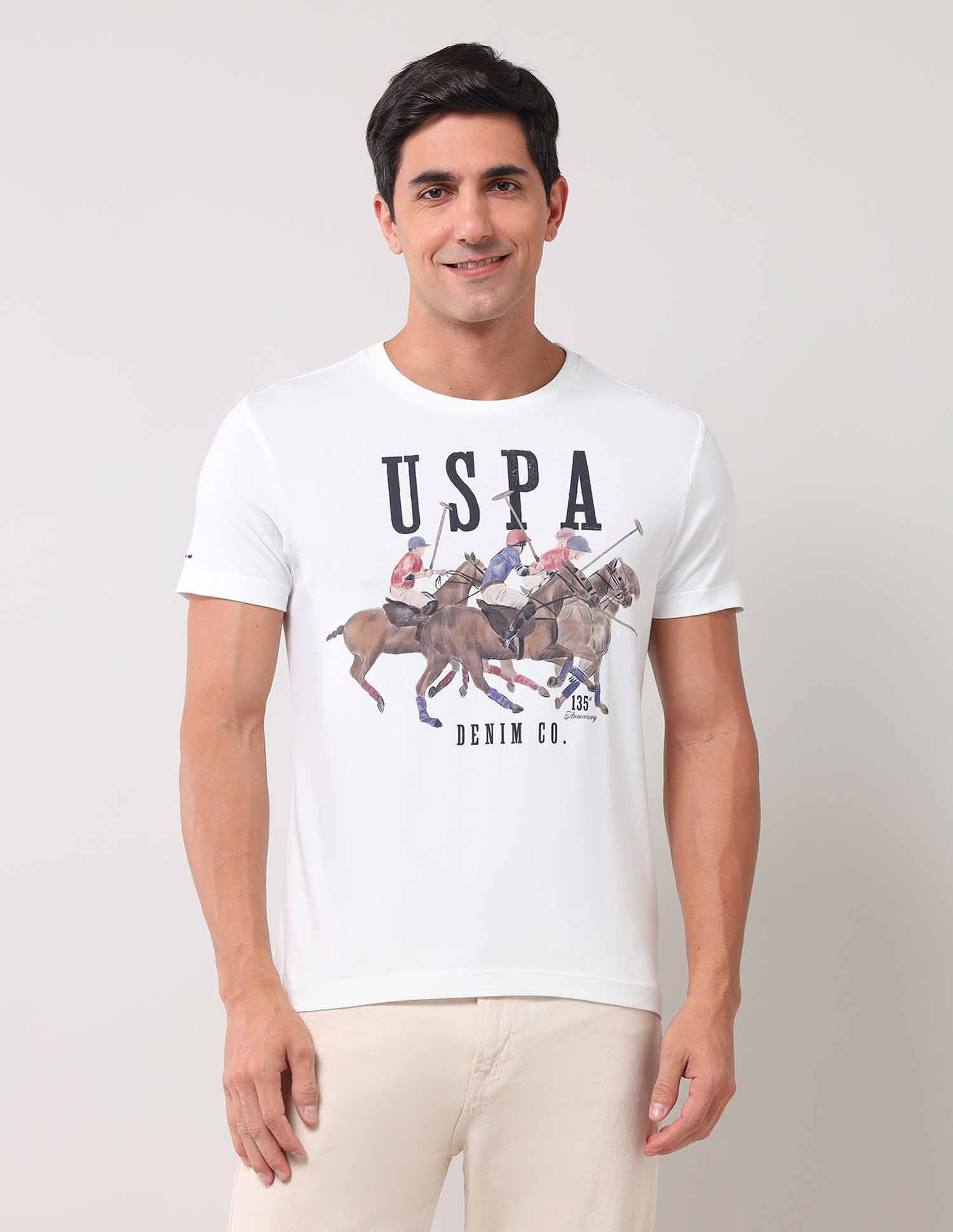 Brand Printed Muscle Fit T-Shirt - Image 6