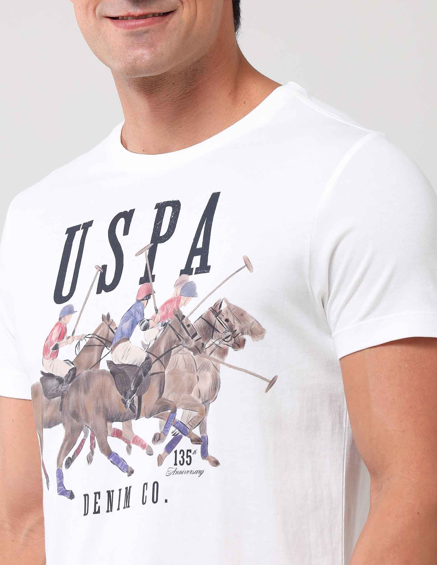 Brand Printed Muscle Fit T-Shirt - Image 7