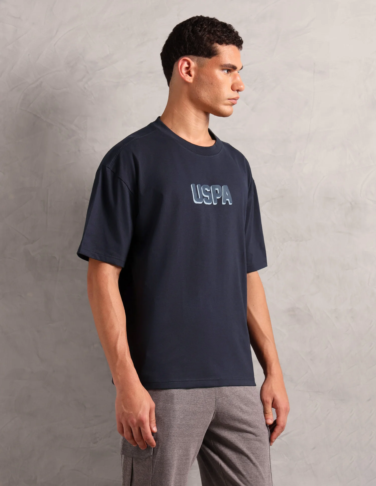 Brand Printed Oversized Fit OEE11 Lounge T-Shirt - Image 4