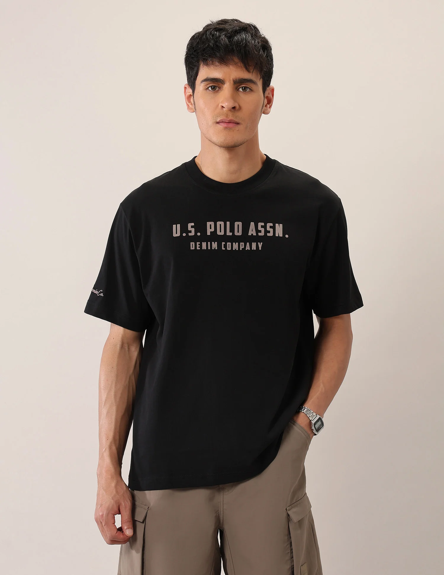 Brand Printed Oversized Fit T-Shirt