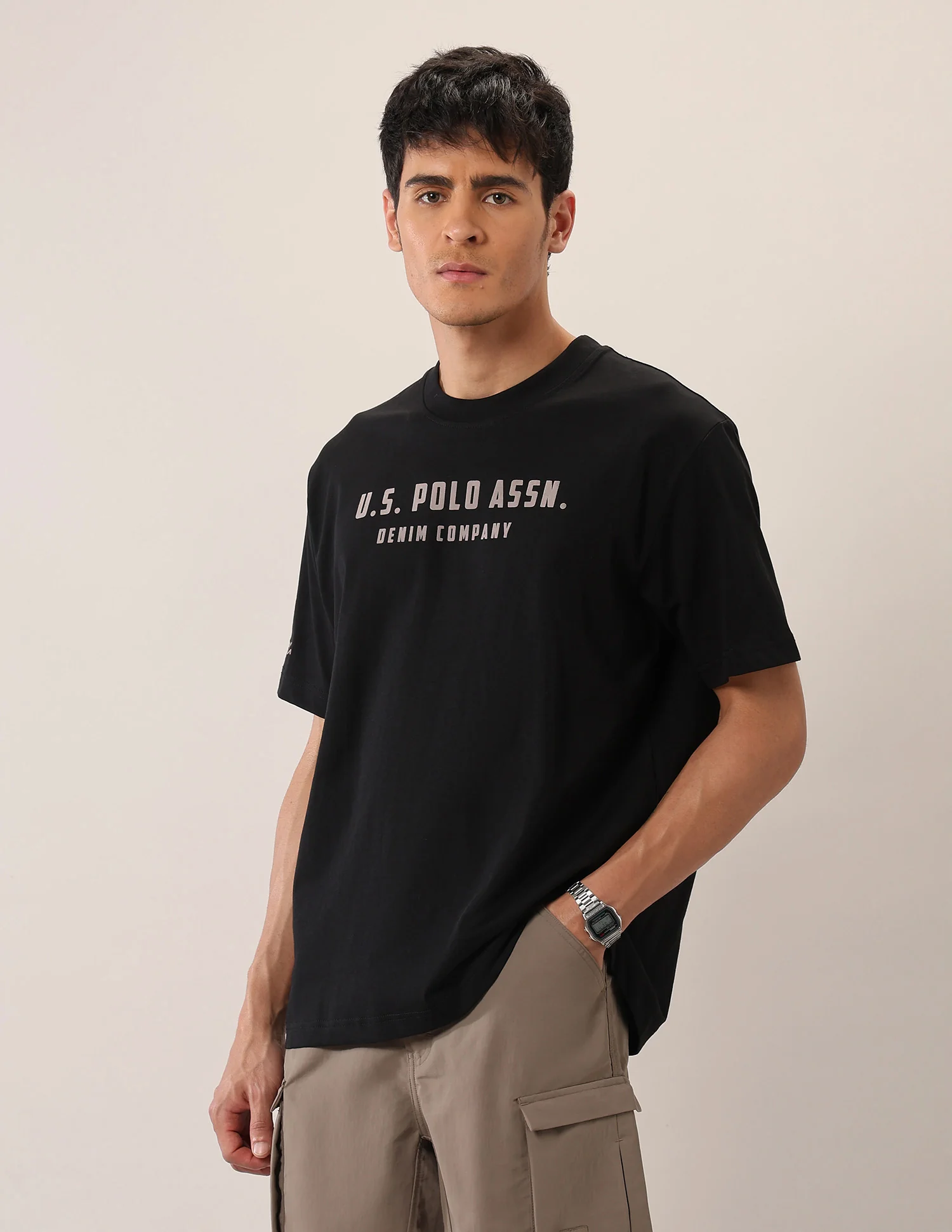 Brand Printed Oversized Fit T-Shirt - Image 4