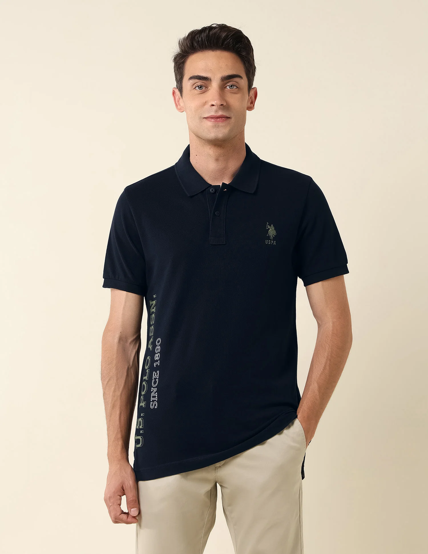 Brand Printed Pure Cotton Polo Shirt - Image 6