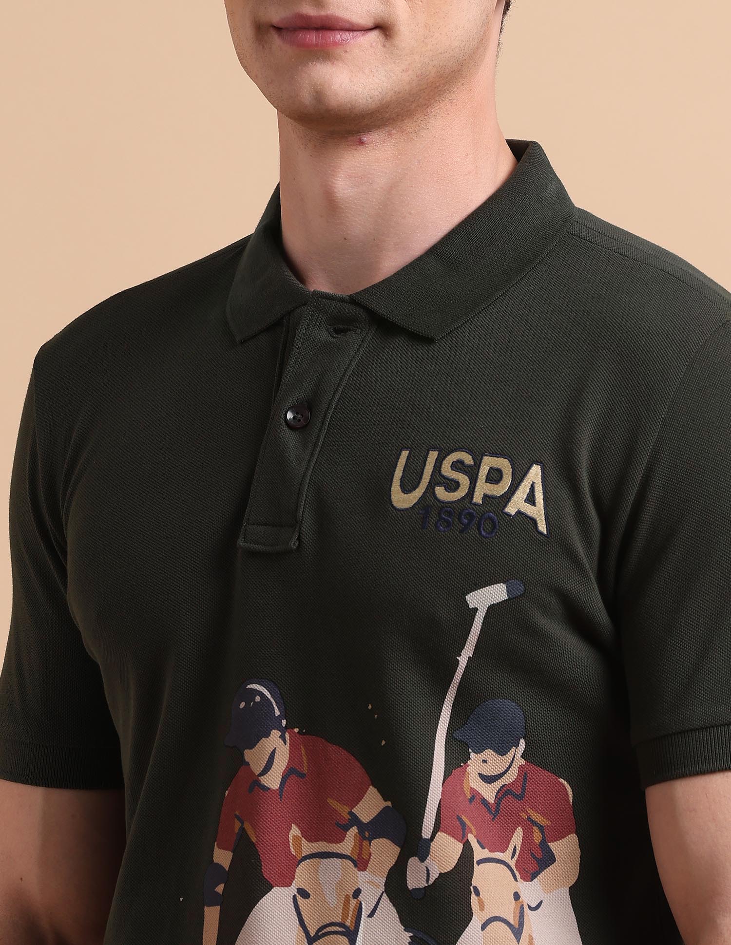 Brand Printed Pure Cotton Polo Shirt - Image 7