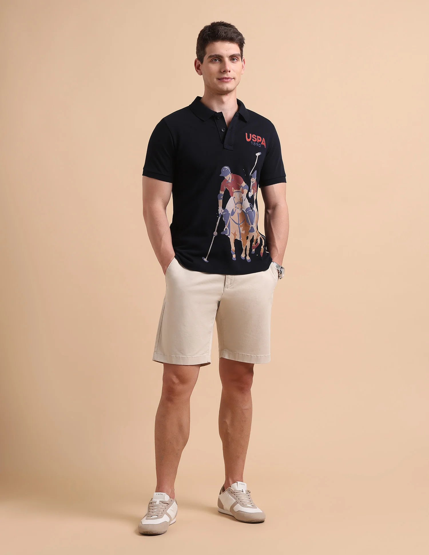 Brand Printed Pure Cotton Polo Shirt - Image 3