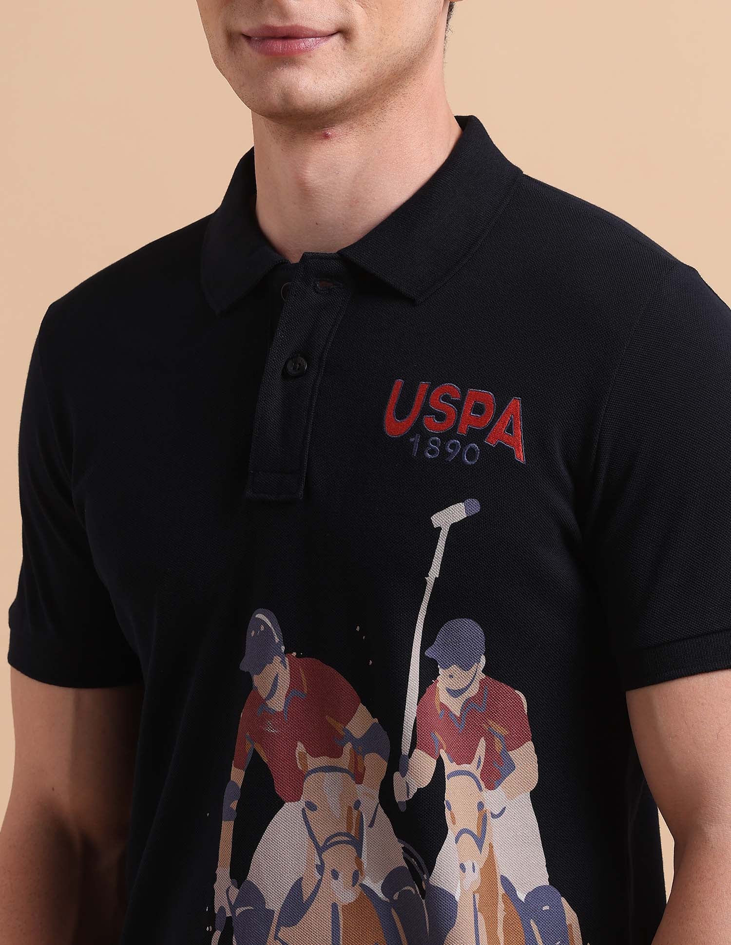 Brand Printed Pure Cotton Polo Shirt - Image 7