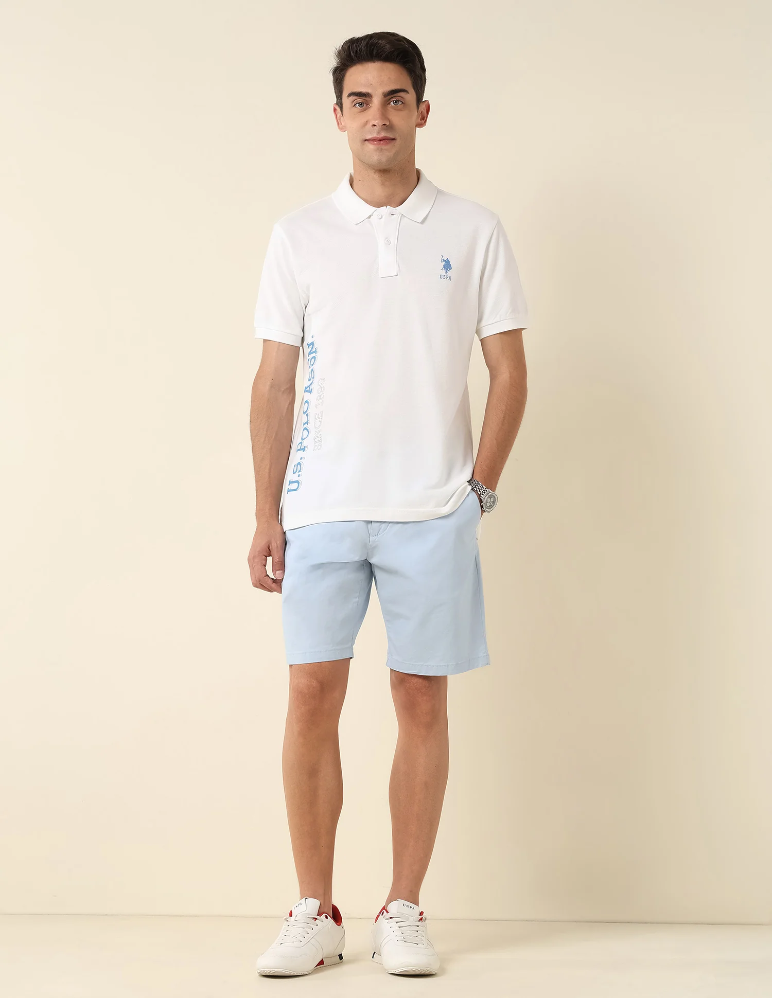 Brand Printed Pure Cotton Polo Shirt - Image 3