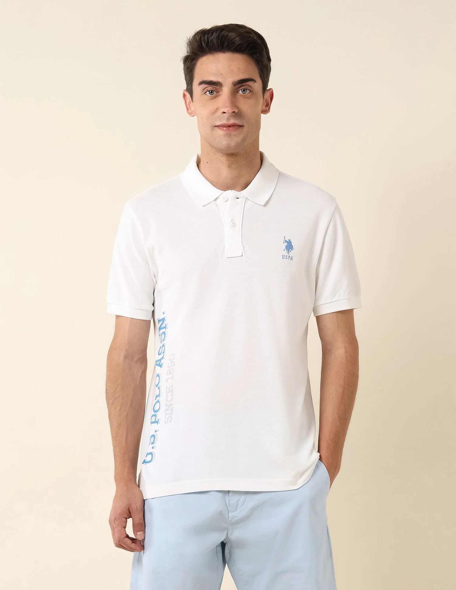Brand Printed Pure Cotton Polo Shirt - Image 6