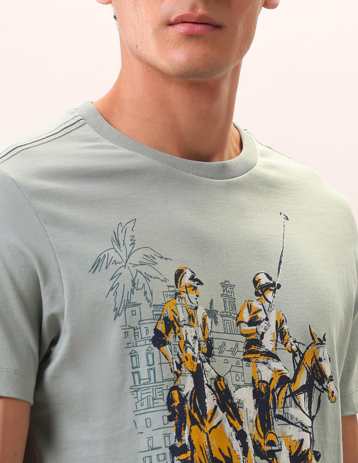 Brand Printed Pure Cotton T-Shirt - Image 7