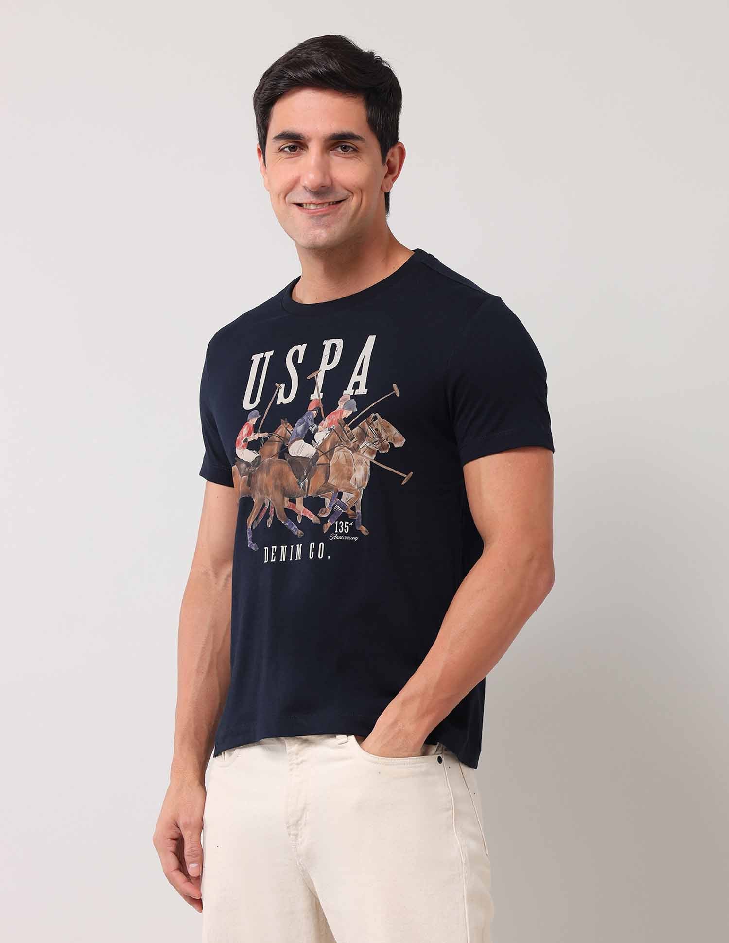 Brand Printed Pure Cotton T-Shirt - Image 4