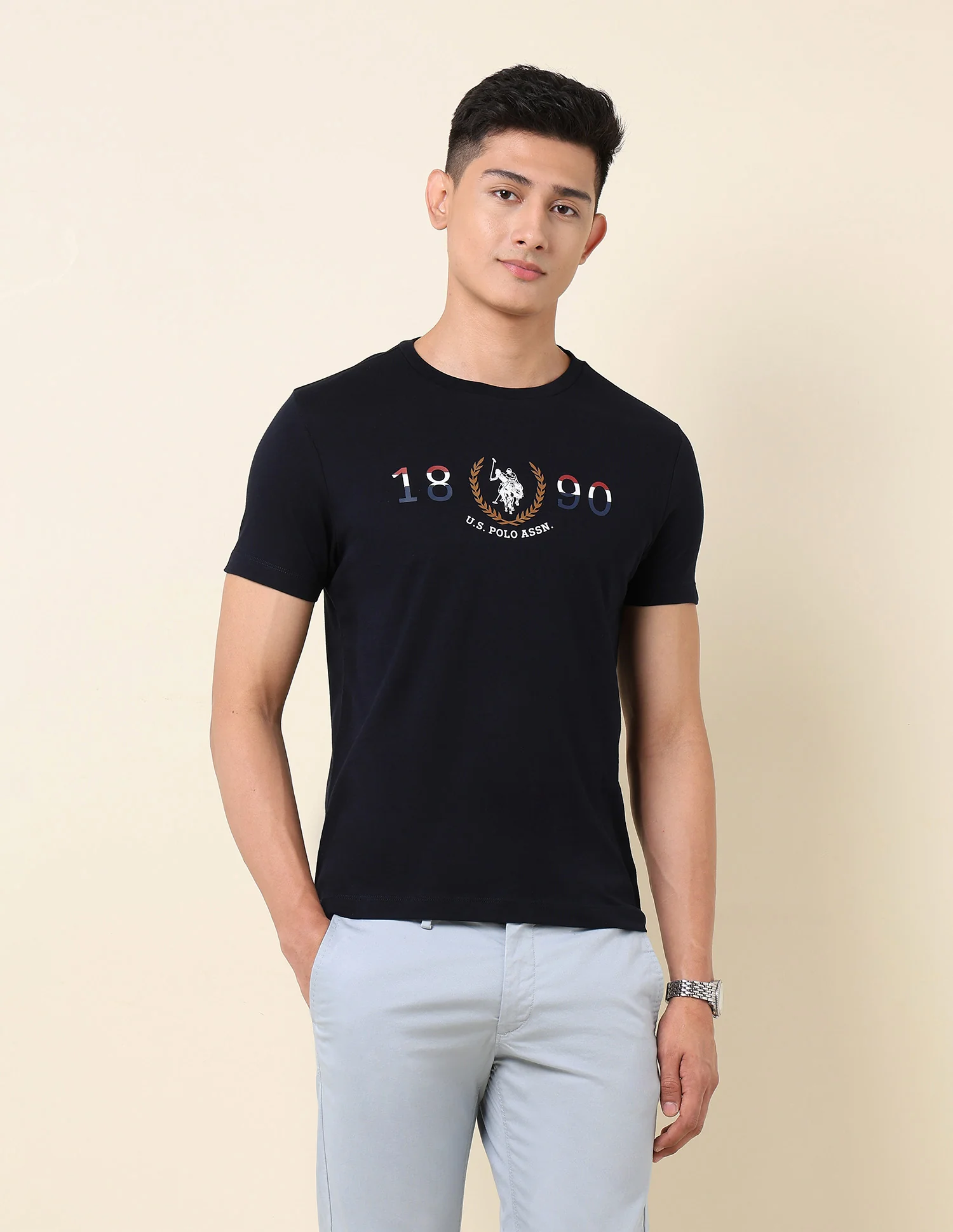 Brand Printed Pure Cotton T-Shirt