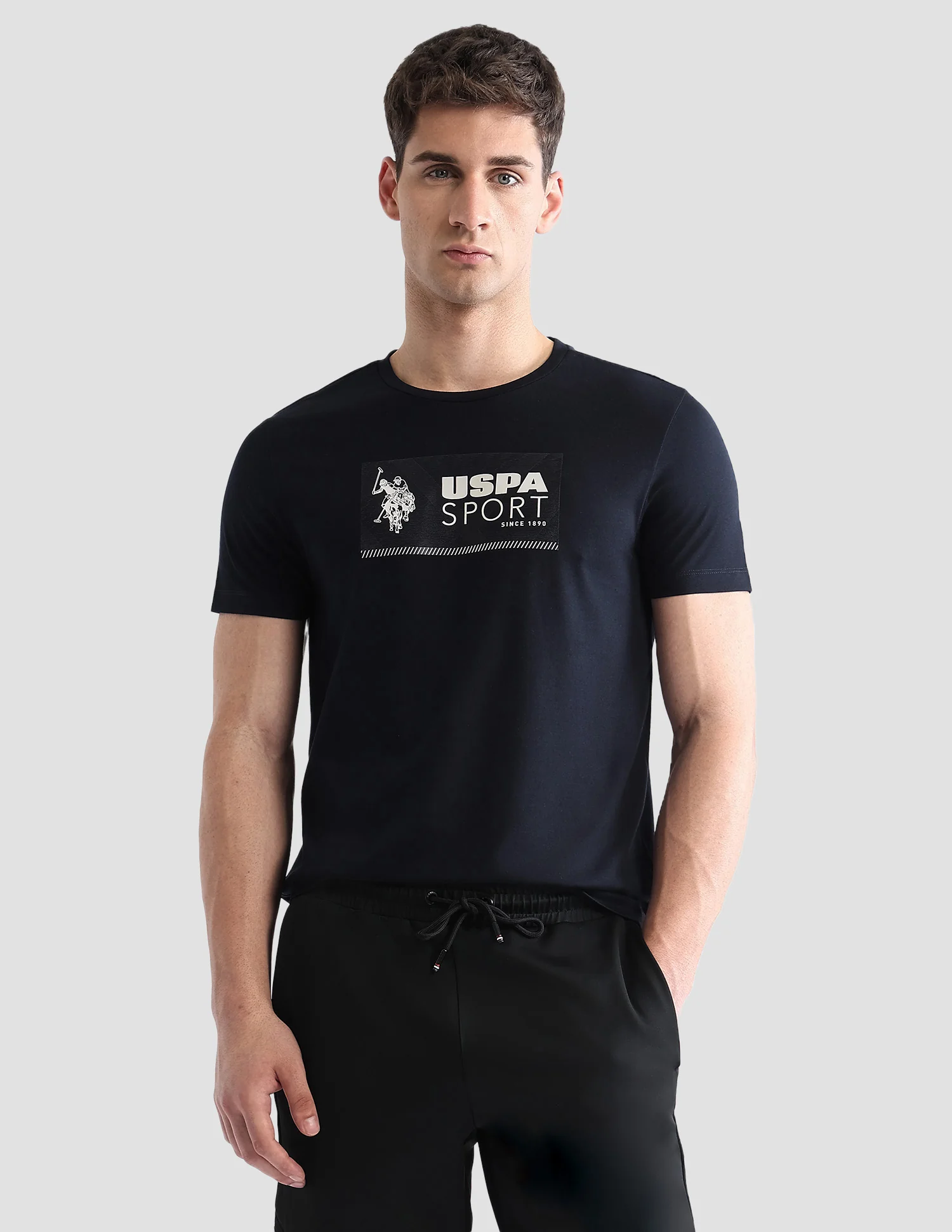 Brand Printed Regular Fit Active T-Shirt