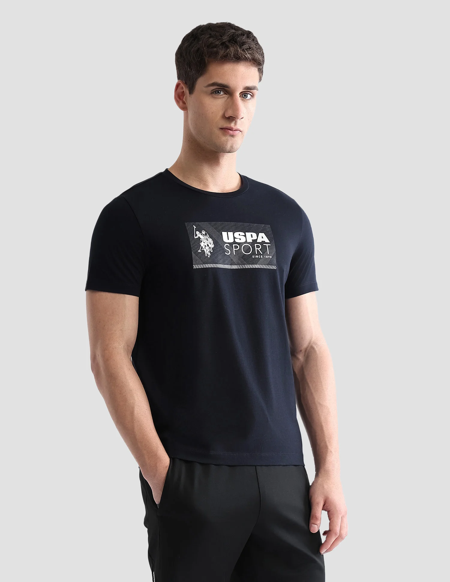 Brand Printed Regular Fit Active T-Shirt - Image 4