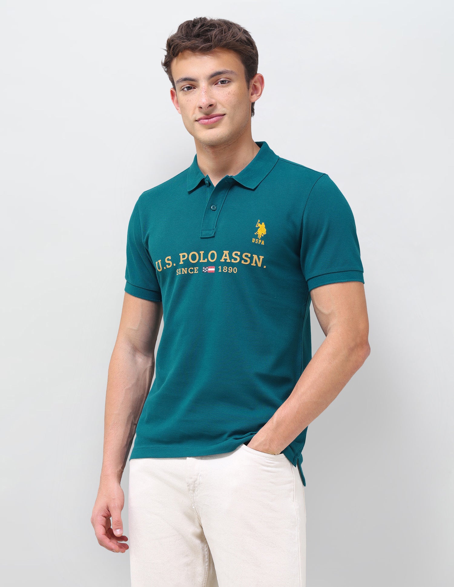Brand Printed Regular Fit Polo Shirt - Image 4