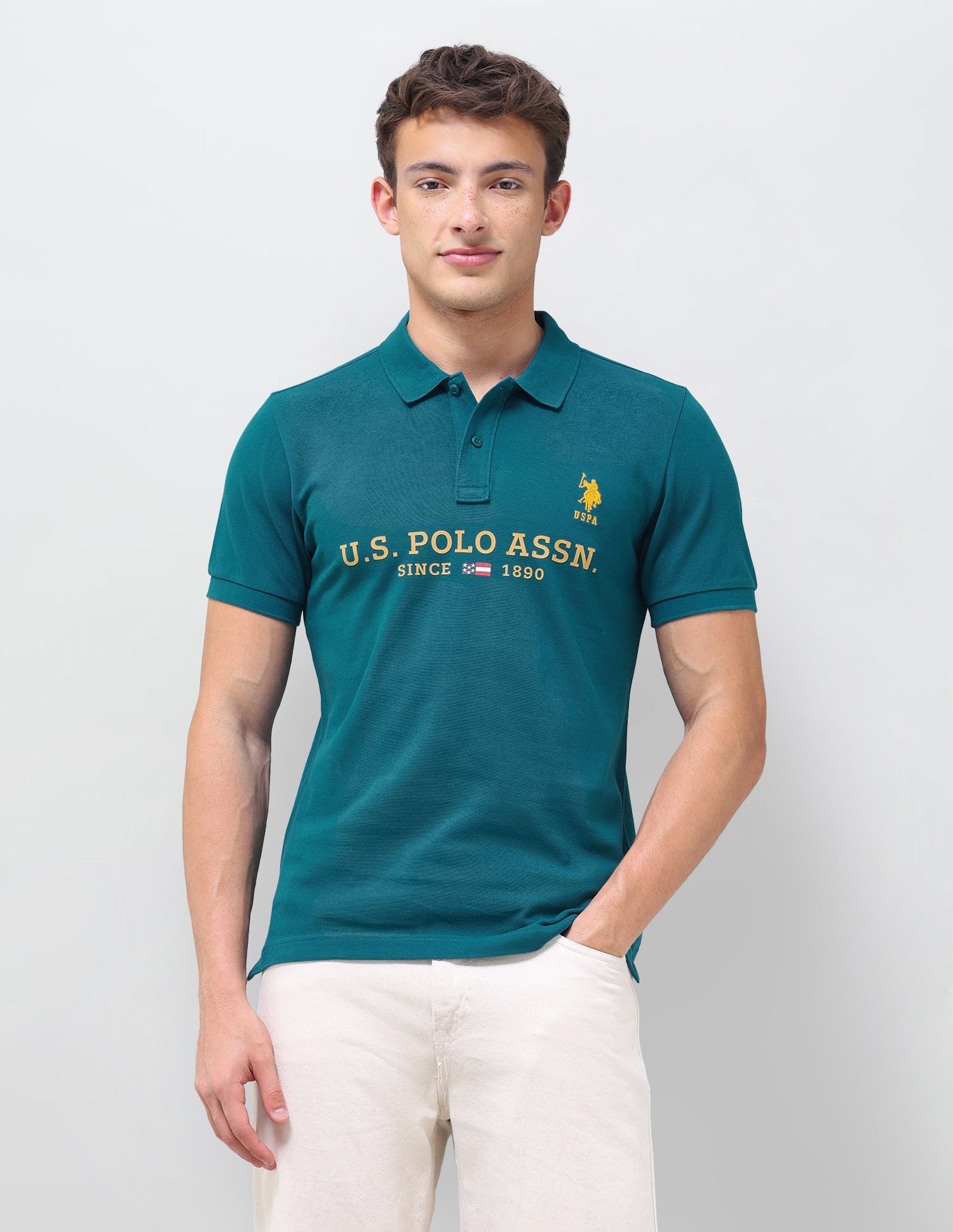 Brand Printed Regular Fit Polo Shirt - Image 6