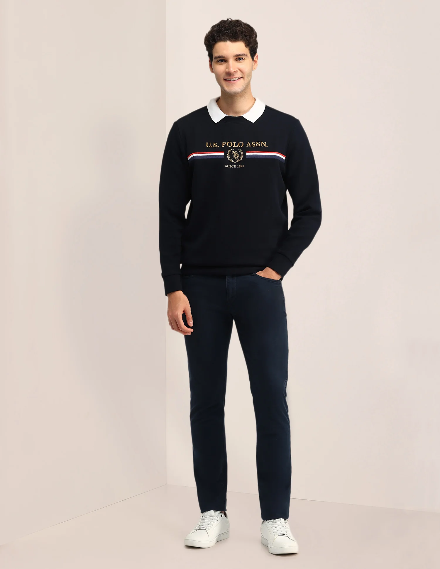 Brand Printed Regular Fit Sweatshirt - Image 3
