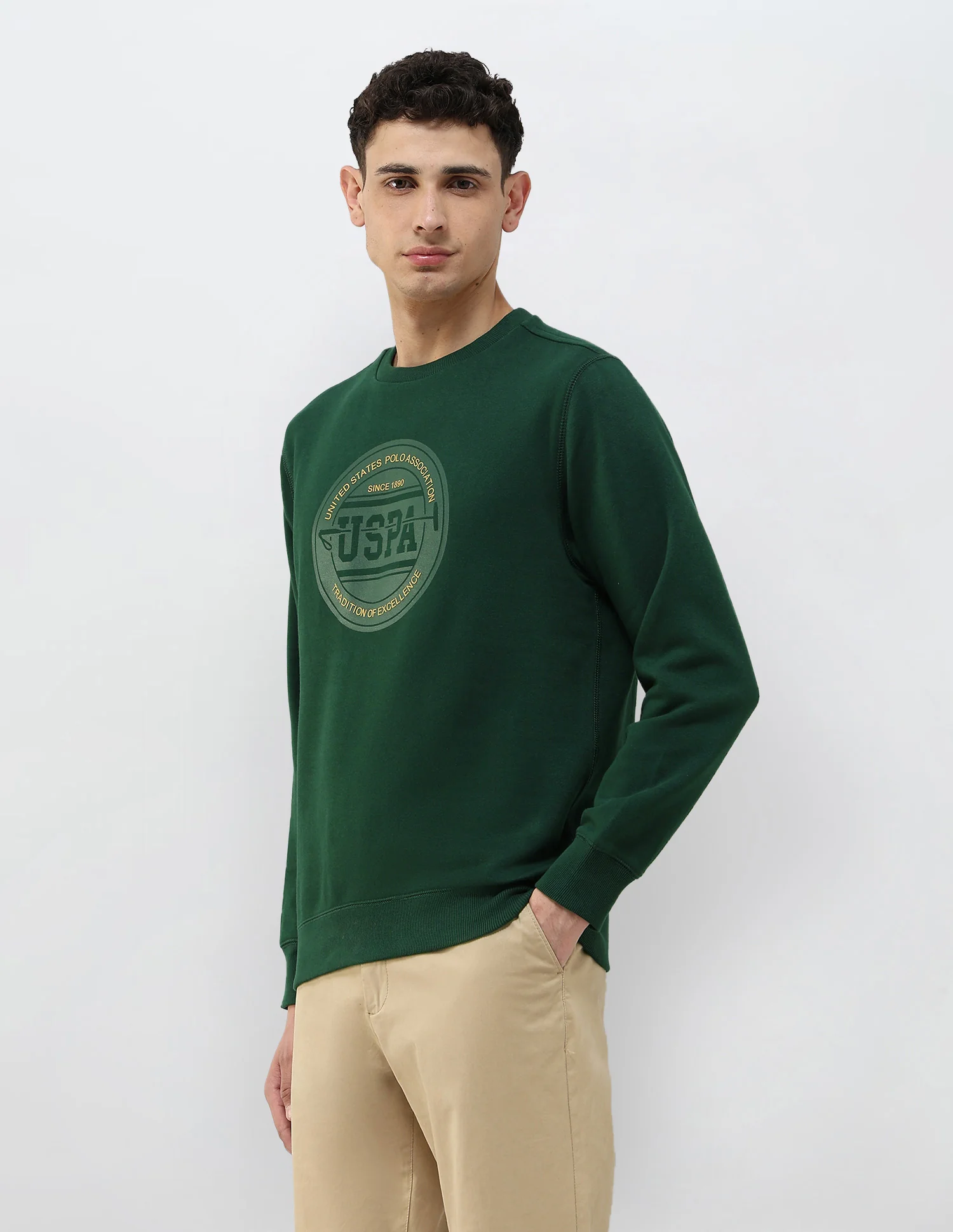Brand Printed Regular Fit Sweatshirt - Image 4