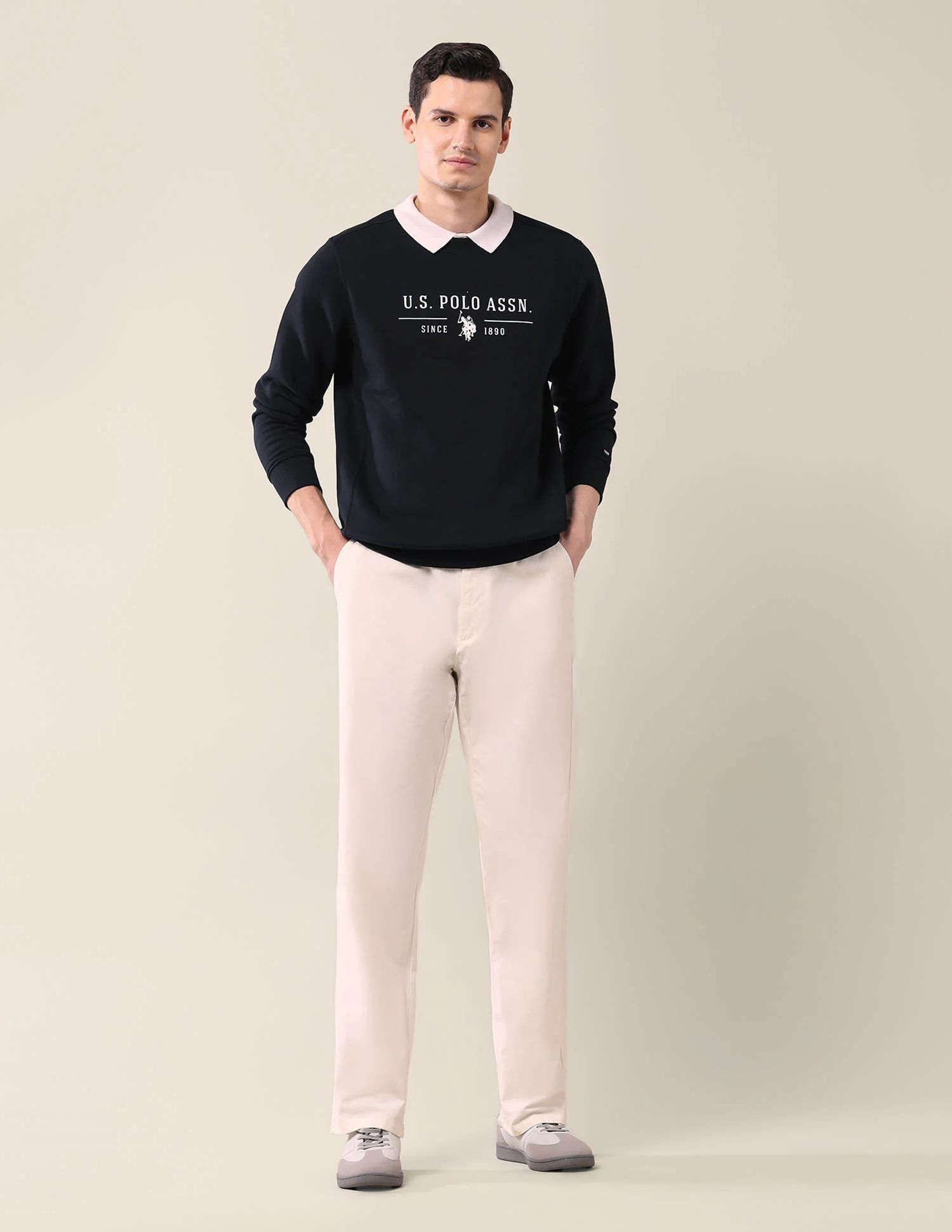 Brand Printed Regular Fit Sweatshirt - Image 3