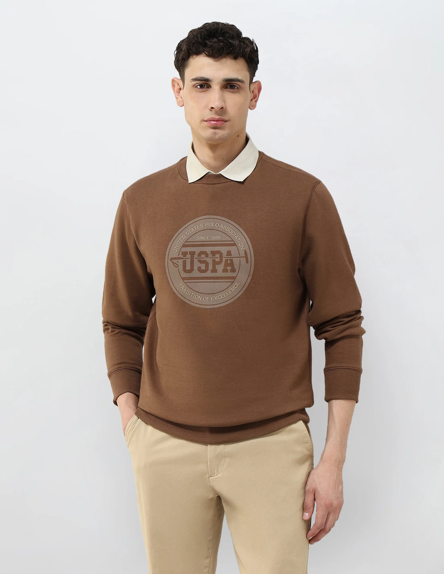 Brand Printed Regular Fit Sweatshirt