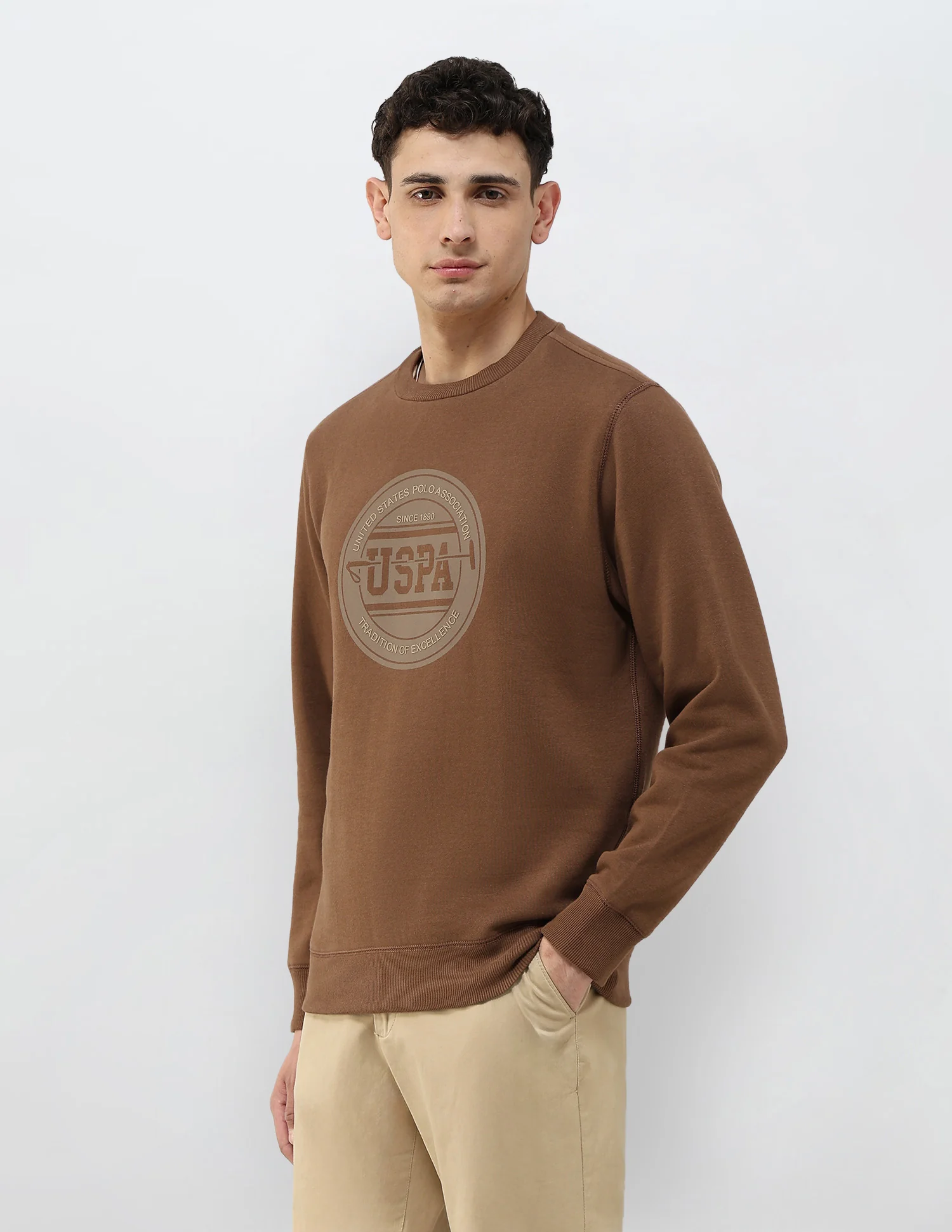 Brand Printed Regular Fit Sweatshirt - Image 4