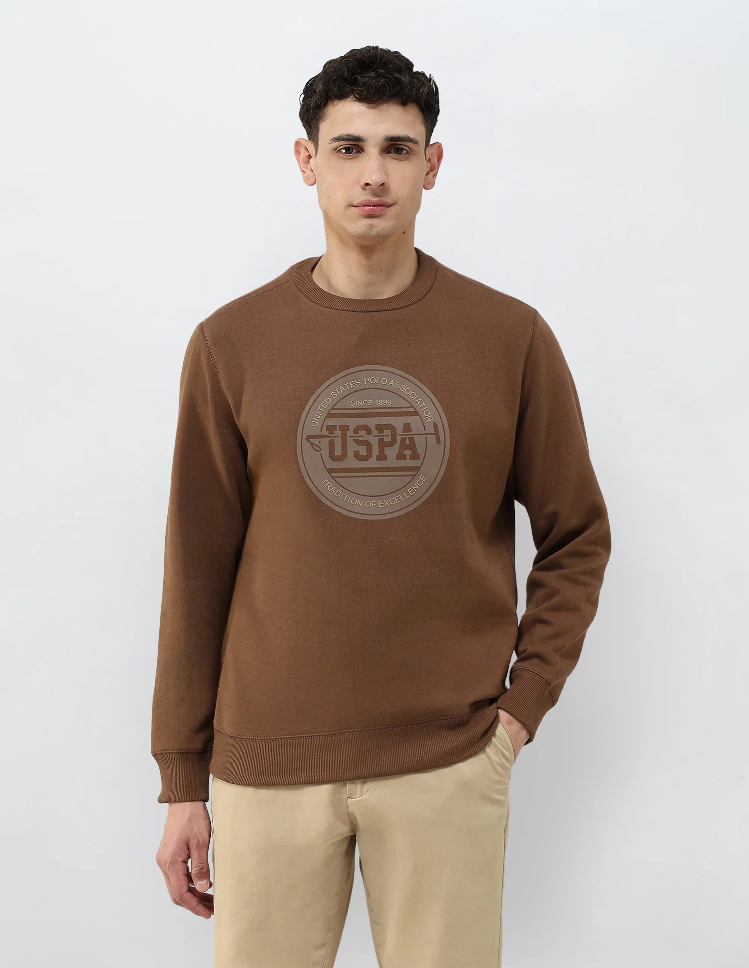 Brand Printed Regular Fit Sweatshirt - Image 6