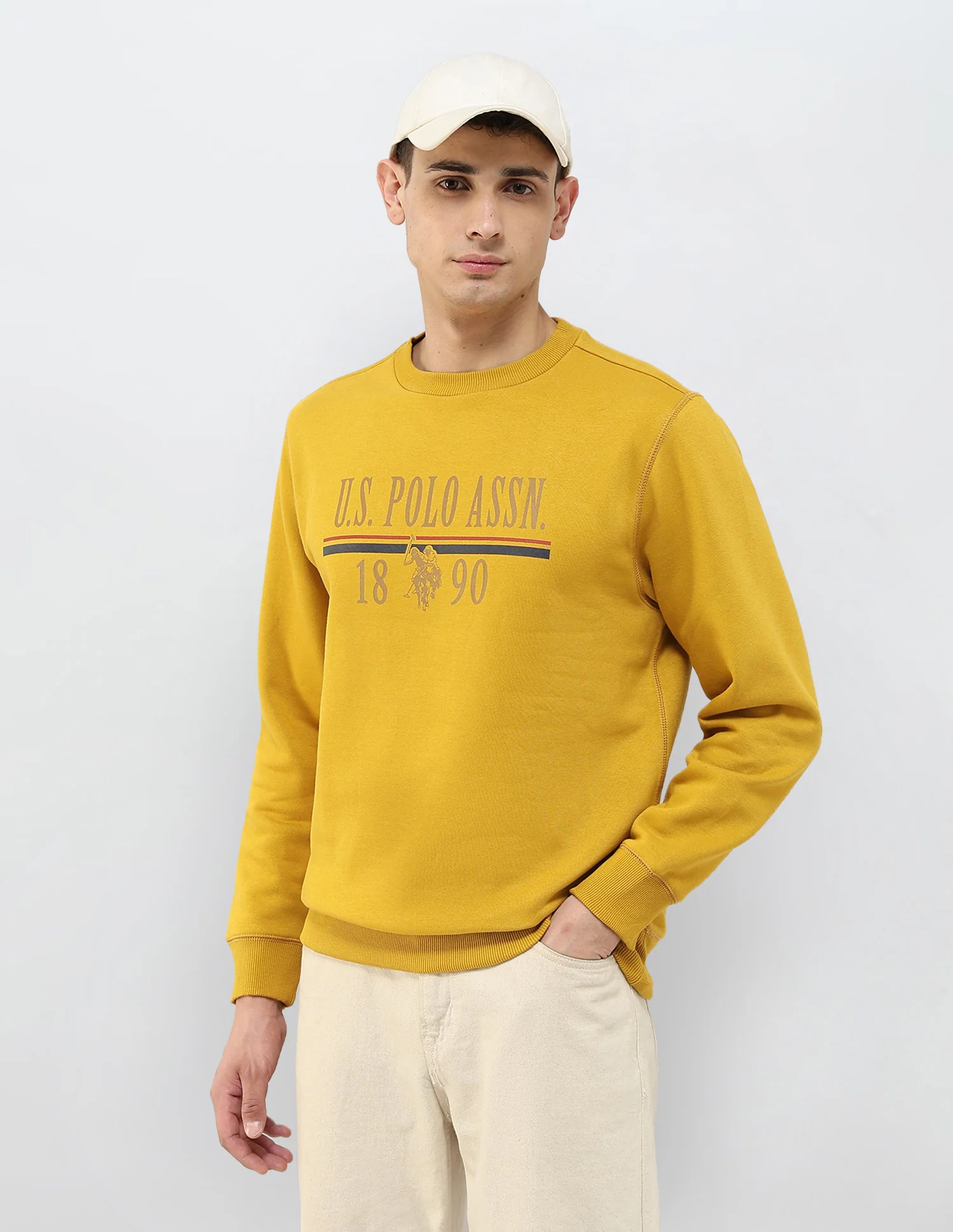 Brand Printed Regular Fit Sweatshirt
