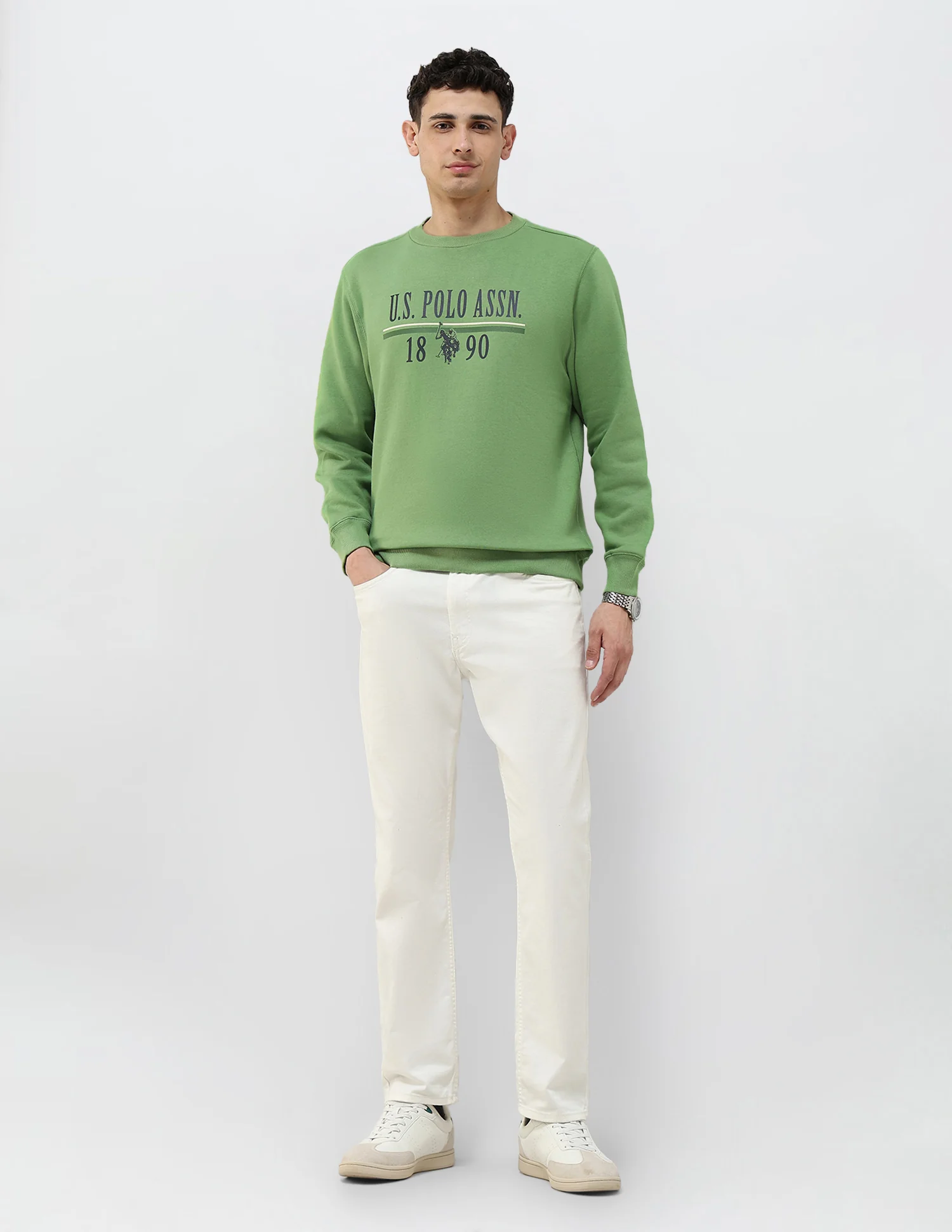 Brand Printed Regular Fit Sweatshirt - Image 3