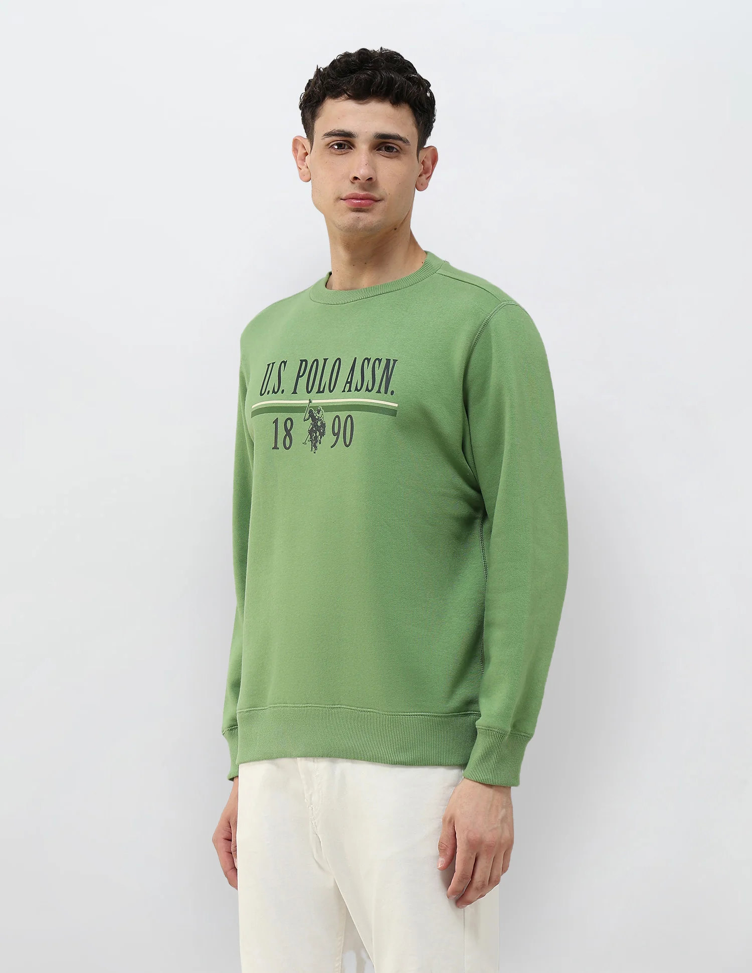 Brand Printed Regular Fit Sweatshirt - Image 4