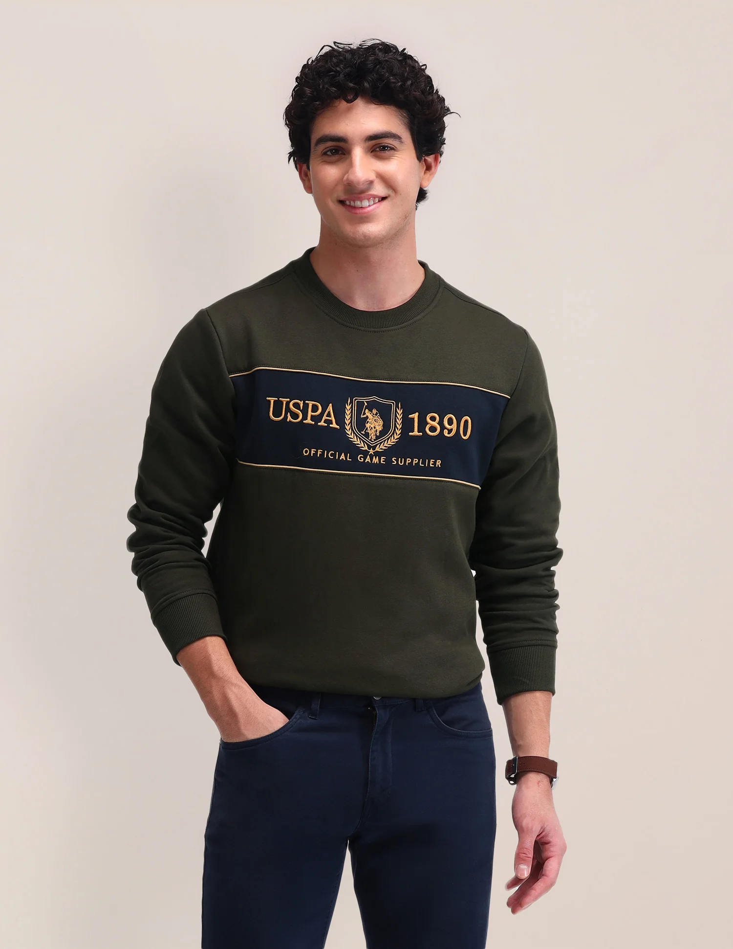 Brand Printed Regular Fit Sweatshirt