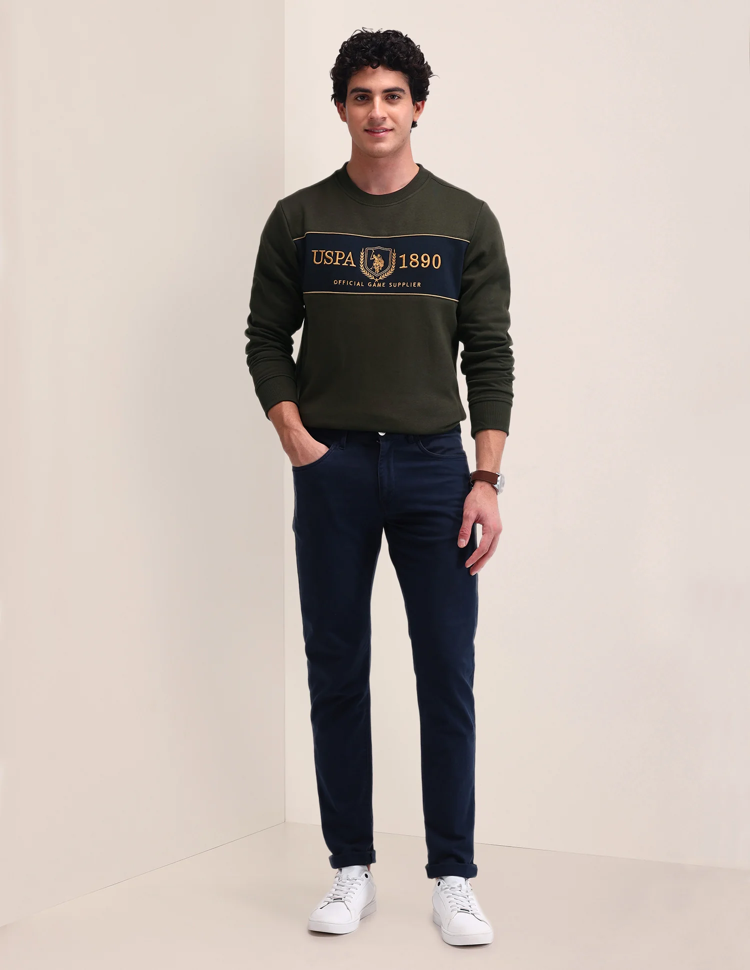 Brand Printed Regular Fit Sweatshirt - Image 3