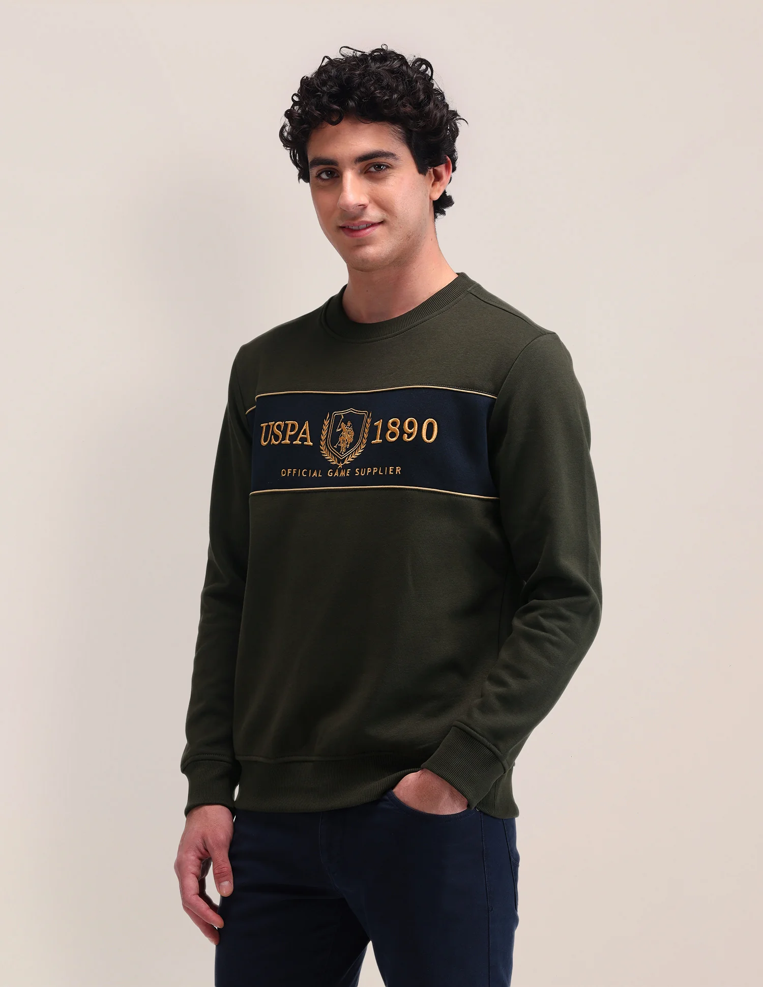 Brand Printed Regular Fit Sweatshirt - Image 4