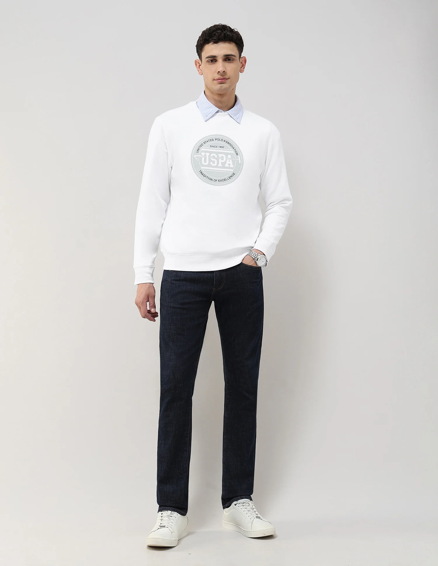 Brand Printed Regular Fit Sweatshirt - Image 3