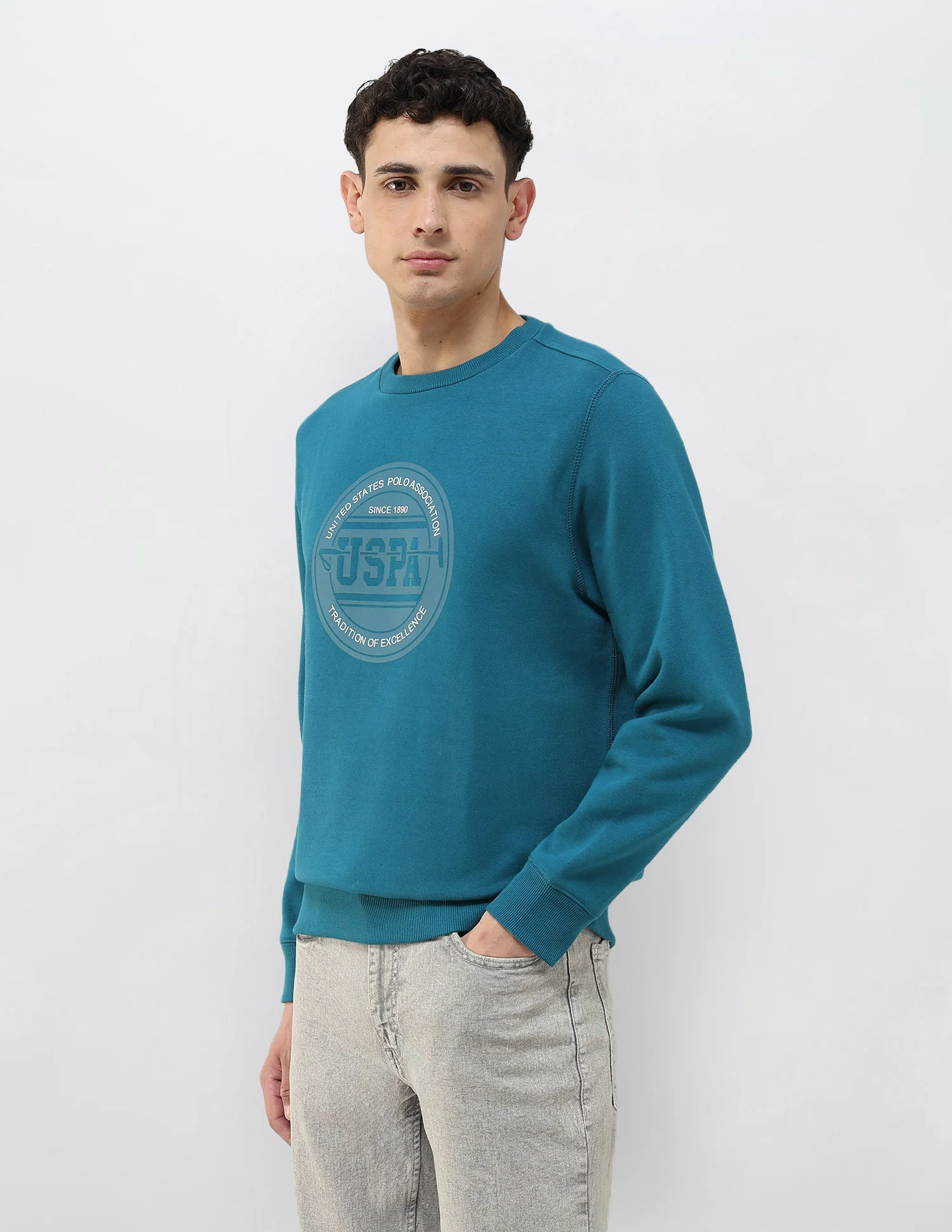 Brand Printed Regular Fit Sweatshirt - Image 4